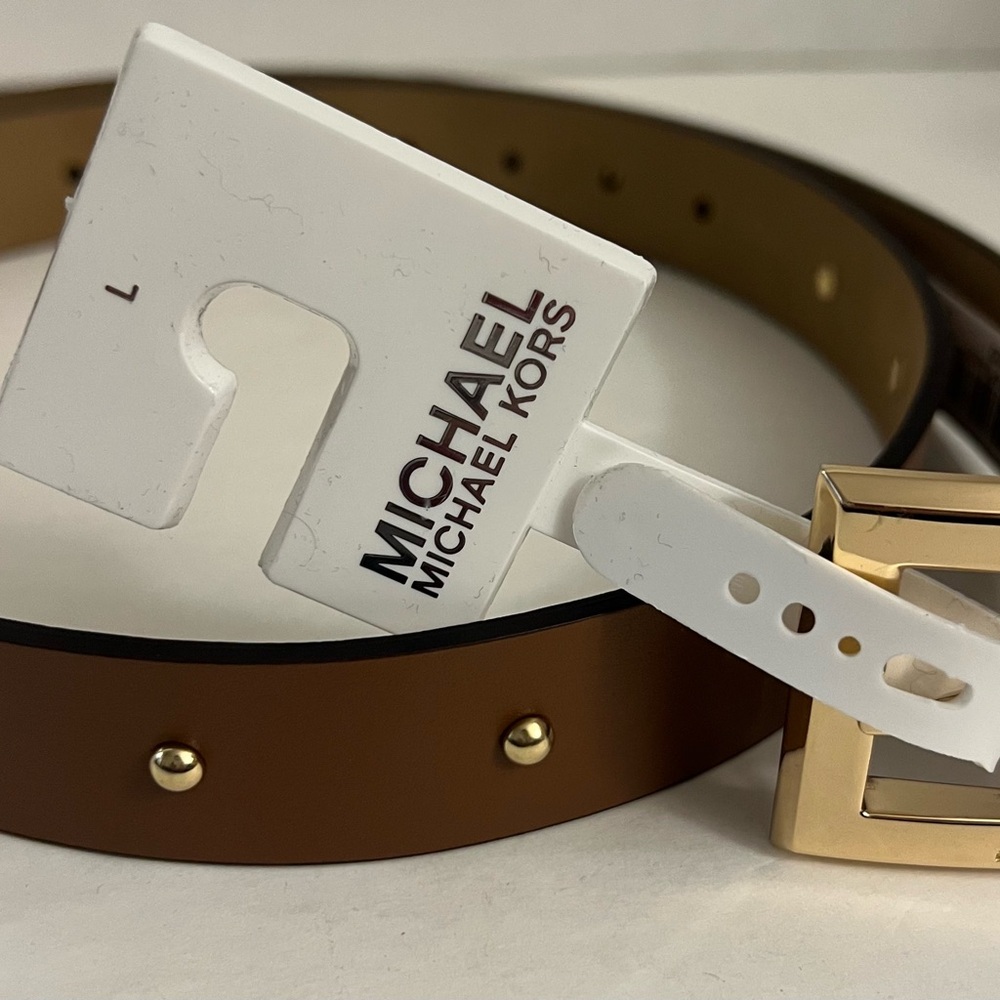 Michael Kors Leather Belt Brown Size Large - Picture 14 of 16